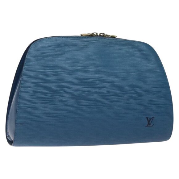LOUIS VUITTON Epi Dauphine GM Pouch Blue M48435 LV Auth 116714 - Picture 1 of 16